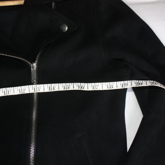 Old Navy Black Faux Suede Moto Jacket Womens M - Picture 6 of 8